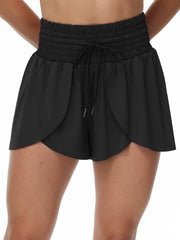 2 in 1 High Waisted  Flowy Athletic Shorts for Women